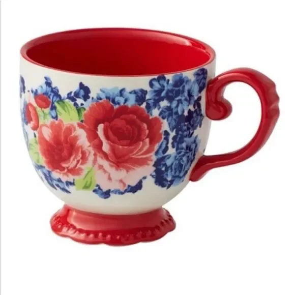 New - The Pioneer Woman Floral Medley Mug Rack w/Appetizer Plates and Mugs - Picture 7 of 10